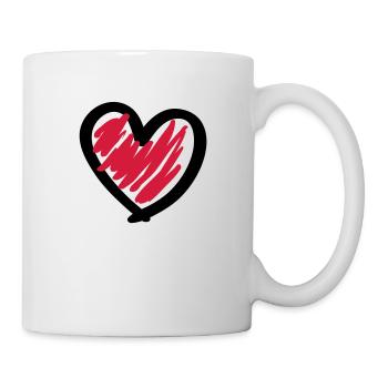 heart_design_f2 - Mug blanc - blanc - Droite