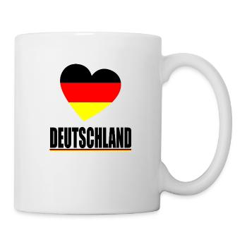 Heart Germany T-Shirt German Flag Gift - Mug - white - Right