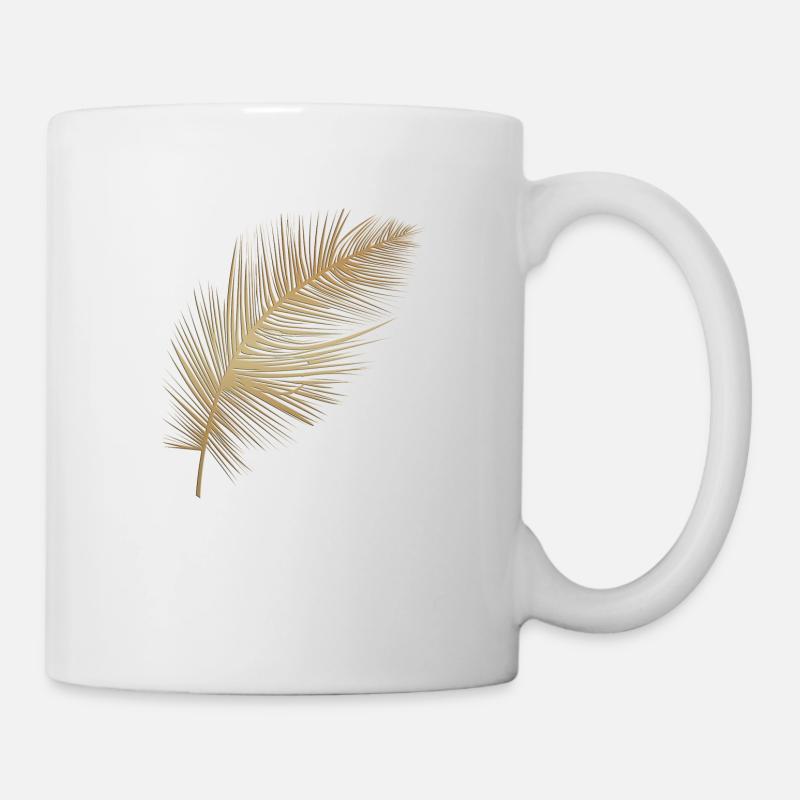 Plume or - Mug blanc - blanc