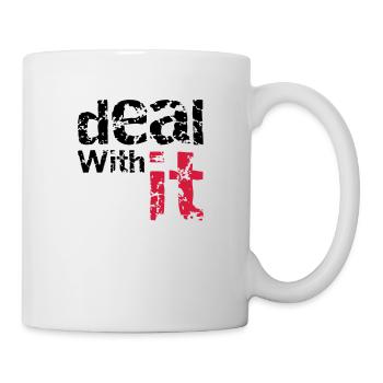 deal with it - Tasse - Weiß - Rechts