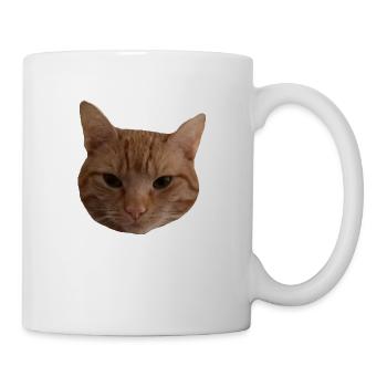 Cat's head red - Mug - white - Right