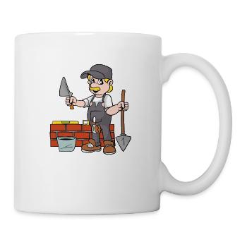 maçon - Mug blanc - blanc - Droite
