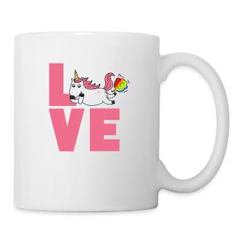 Love Einhorn - Tasse - Weiß - Rechts