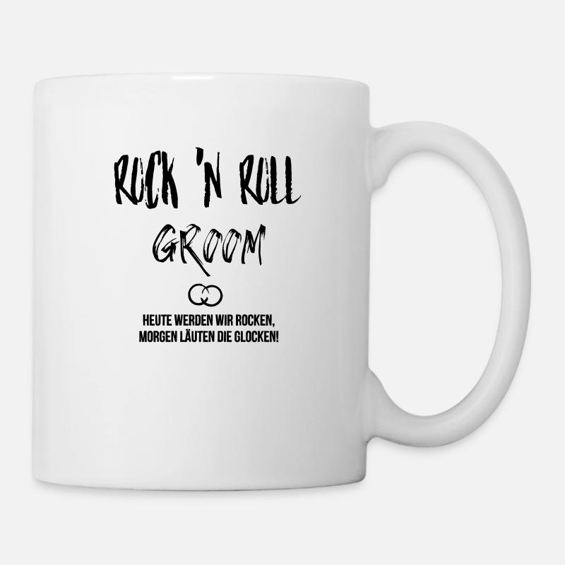 Junggesellenabschied JGA Rock Bräutigam Spruch - Tasse - Weiß