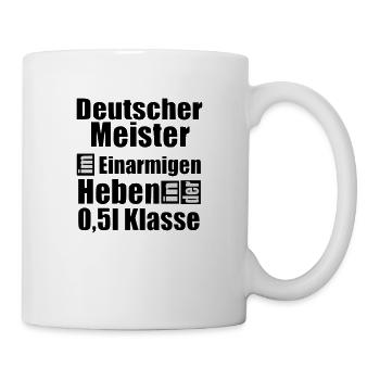 Deutscher Meister Heben 0 5l Klasse Statement Bier - Tasse - Weiß - Rechts
