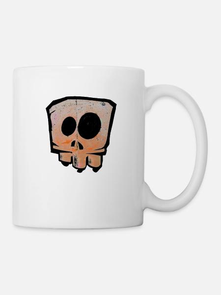 Tete de mort - Mug blanc - blanc