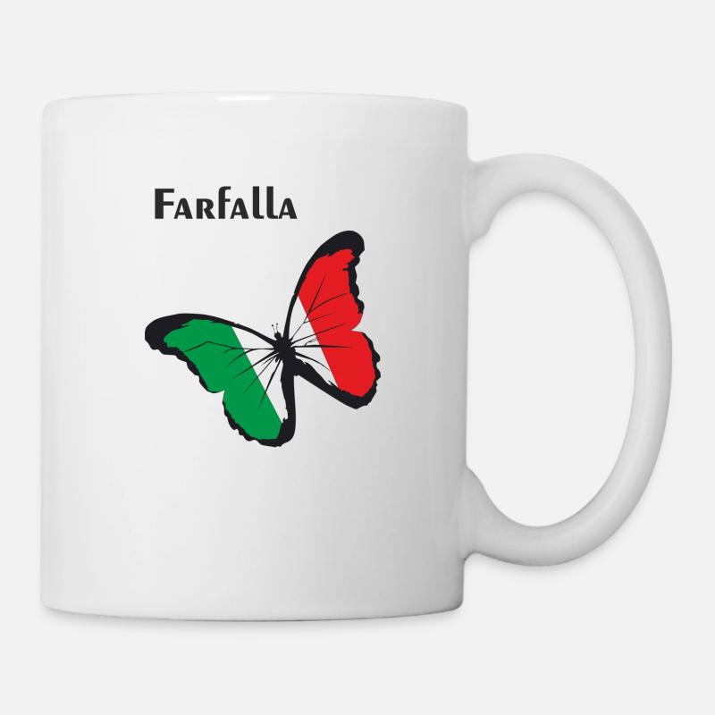Farfalla Italien Schmetterling perfekt für Sommer - Tasse - Weiß