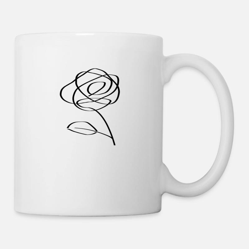 Symbol flower black design trendy cool - Mug - white