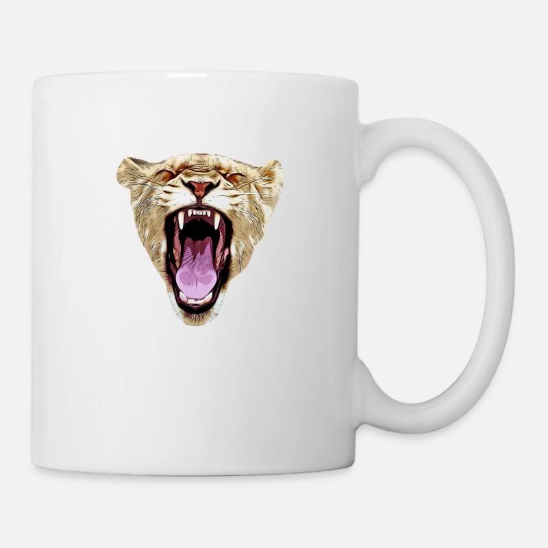 lionne africaine gxp - lionne africaine vectorart - Mug blanc - blanc