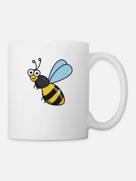 Biene Honigbiene - Tasse - Weiß