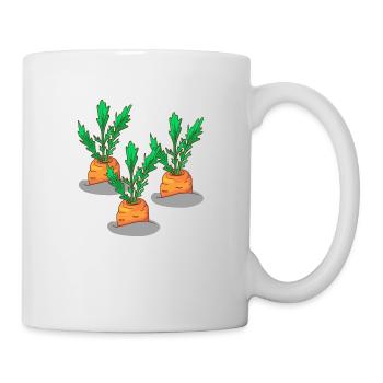 Carottes Carottes Carottes Rüebli Racines Riebli - Mug blanc - blanc - Droite