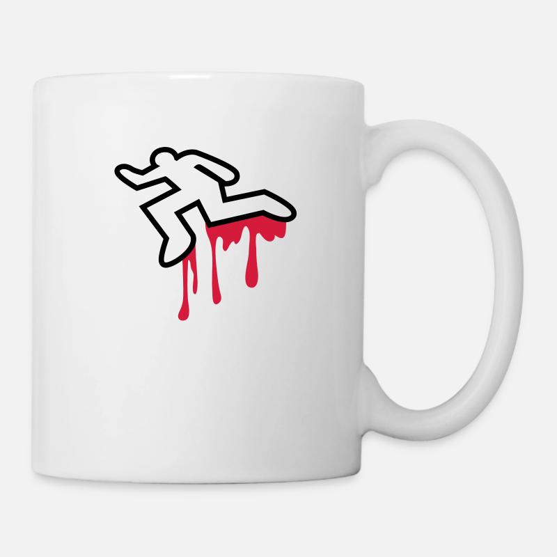 Mord Mord Leichenbeschauer Leiche umreißen - Tasse - Weiß