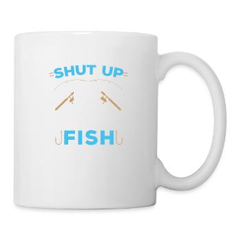 Angler Fischen Angeln Fisch Lustiges Geschenk - Tasse - Weiß - Rechts