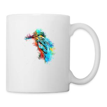 gxp eisvogel kingfisher wasserfarben spritzer - Tasse - Weiß - Rechts