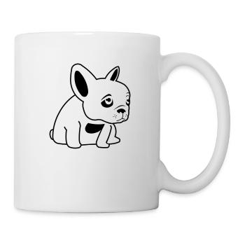 Trauriger Frenchie - Tasse - Weiß - Rechts