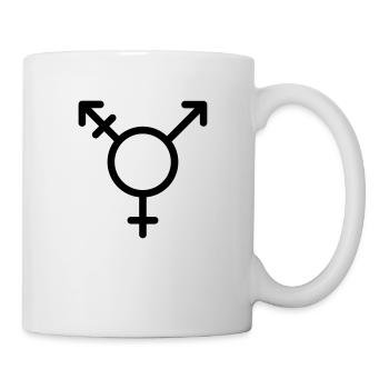 Symbole transgenre trans, transsexuel - Mug blanc - blanc - Droite