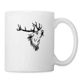 Hirsch - Tasse - Weiß - Rechts
