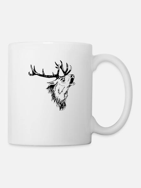 Hirsch - Tasse - Weiß