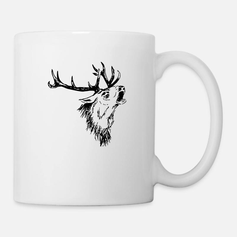 Hirsch - Tasse - Weiß