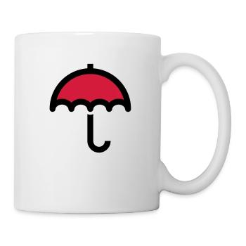 Symbole d'icône parapluie - Mug blanc - blanc - Droite