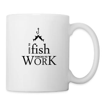 born to fish (e, 1c) - Tasse - Weiß - Rechts