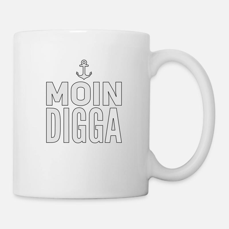 Moin Digga Hamburg - Mug - white