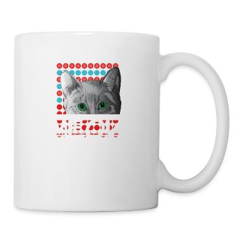 Nerd Katze Miau - Tasse - Weiß - Rechts