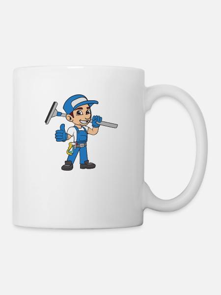 Gebäudereiniger Fensterputzer - Tasse - Weiß