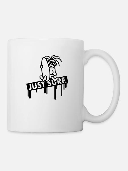 just_surf_baby_graffiti - Mug blanc - blanc