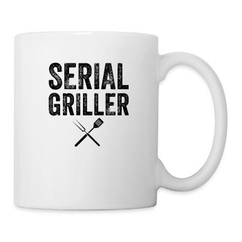 SERIAL GRILLER BBQ GIFT black - Mug - white - Right