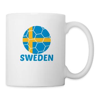Suède Suède Texte Drapeau Cool Football Fan Fun - Mug blanc - blanc - Droite