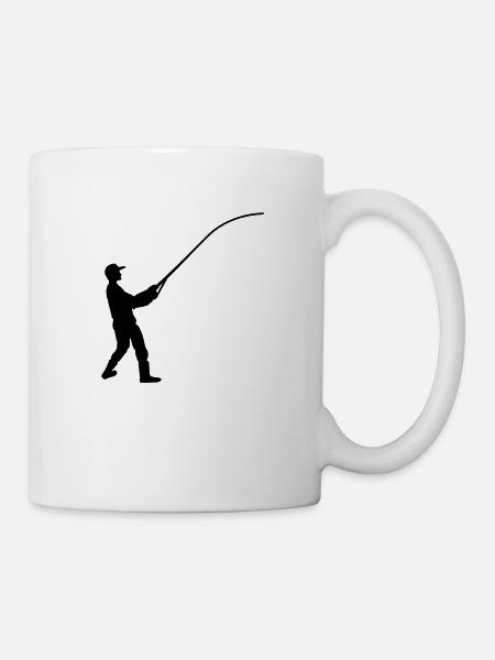 fishing man - Tasse - Weiß