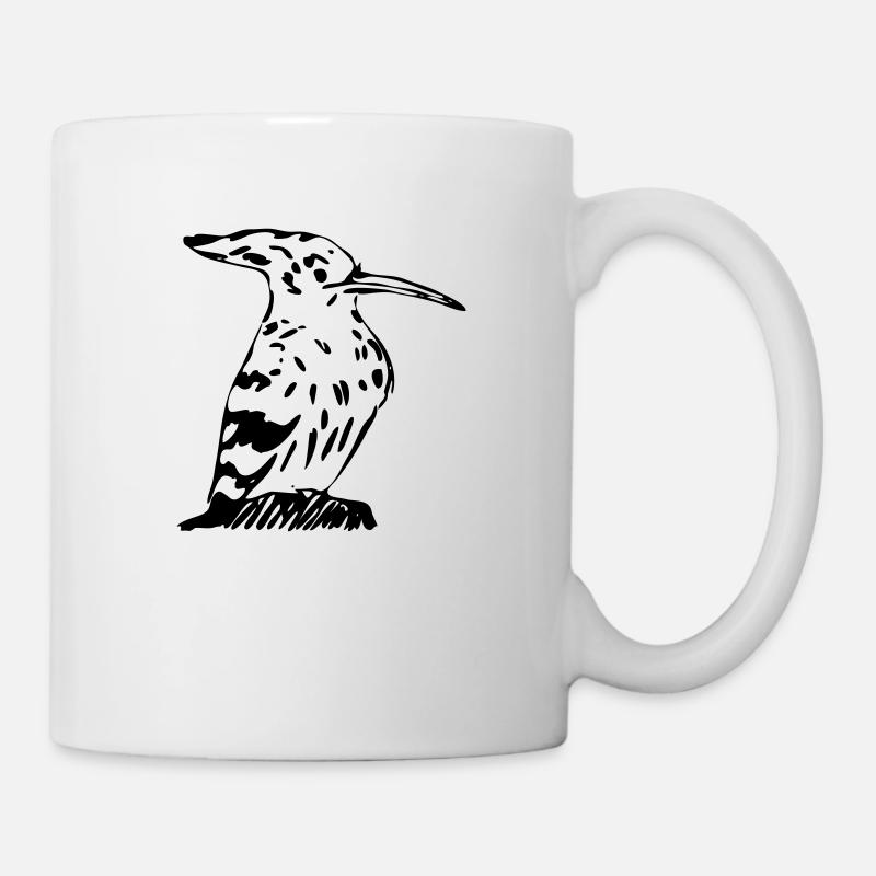 Wiedehopf ähnlicher Vogel - Tasse - Weiß