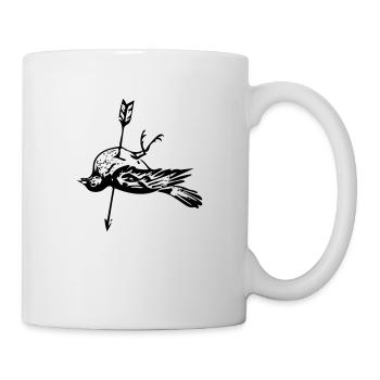 Dead bird - arrow in the heart - Mug - white - Right
