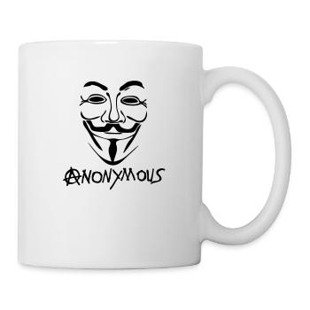 Anarchie-Logo anonymen Maske Maske - Tasse - Weiß - Rechts