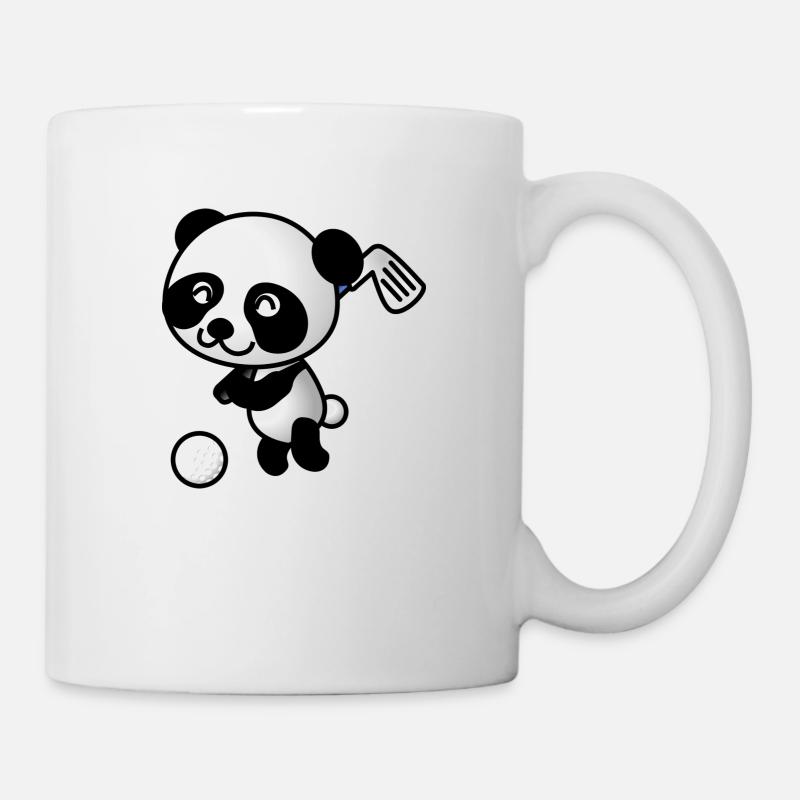 Golf Panda Golfbär Golfprofi - Tasse - Weiß
