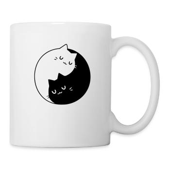 Cats Yin Yang symbol cat - Mug - white - Right