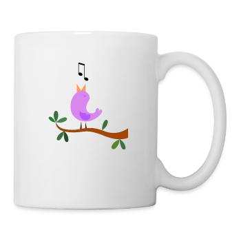 Singvogel - süßer Vogel - Tasse - Weiß - Rechts