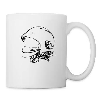firefighter helmet f1 - Mug - white - Right