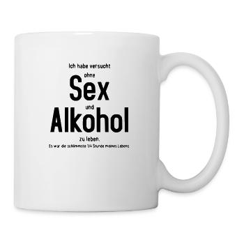alkohol - Tasse - Weiß - Rechts