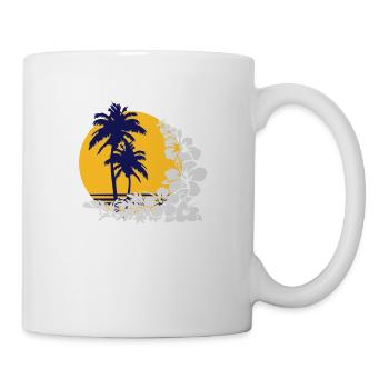palm sunset - Mug - white - Right