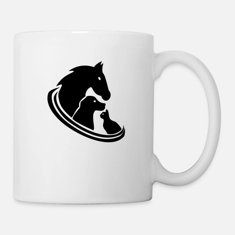 Tiere Tierheilpraktiker Tierarzt Logo - Tasse - Weiß