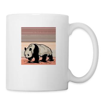 Pandabär - Tasse - Weiß - Rechts