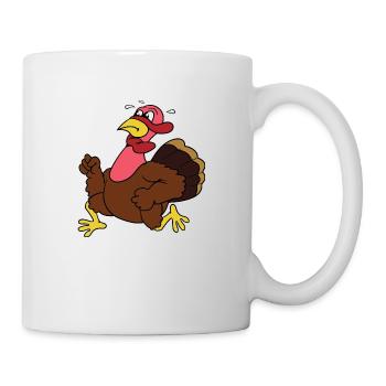 Thanksgiving turkey turkey pilgrim - Mug - white - Right