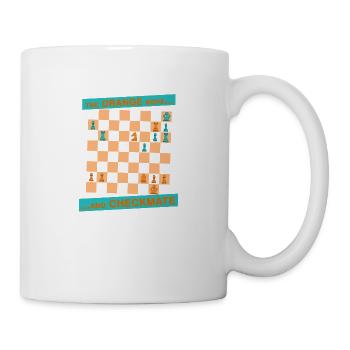 Die ORANGE Bewegung ... und CHECKMATE - Morphy - Tasse - Weiß - Rechts