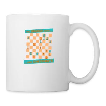 Die ORANGE Bewegung ... und CHECKMATE - Anastasia - Tasse - Weiß - Rechts