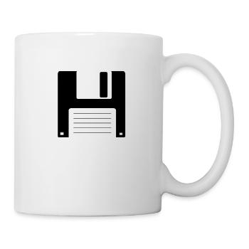 Floppy Floppy Disk Old School Retro Computer Design - Mug - white - Right