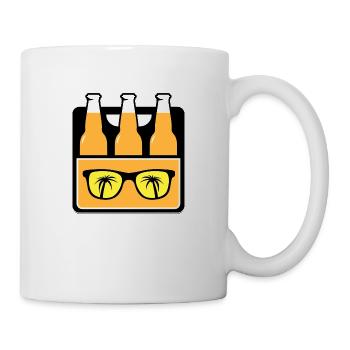 Mallorca Sixpack party drinking crew sommer - Tasse - Weiß - Rechts
