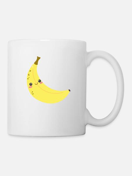 Happy Banane optimal für Kinder - Tasse - Weiß