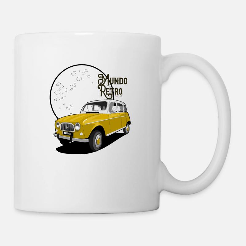 Retro Welt - Tasse - Weiß